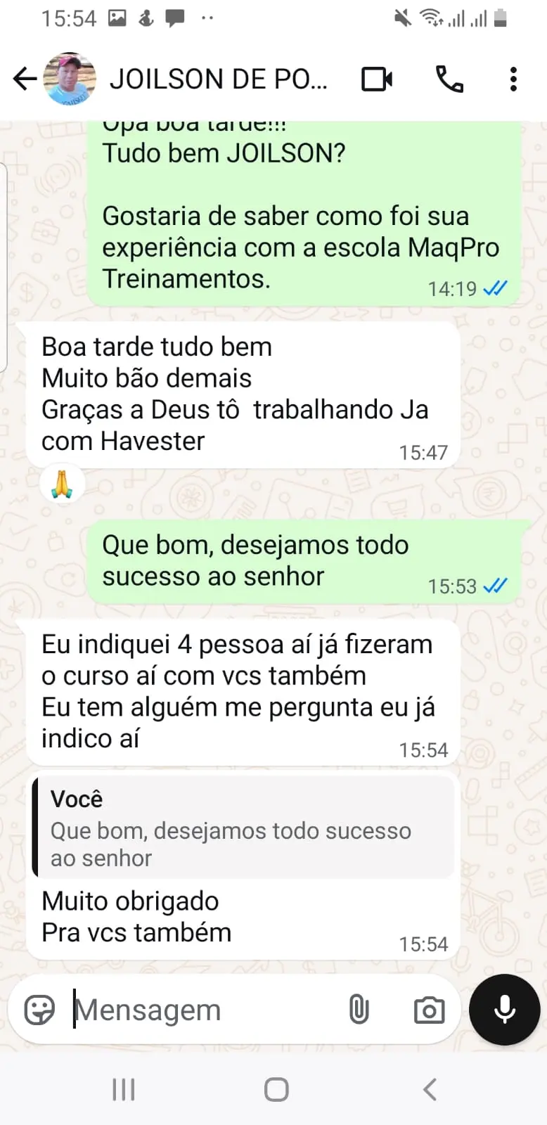 Conversa de Joilson