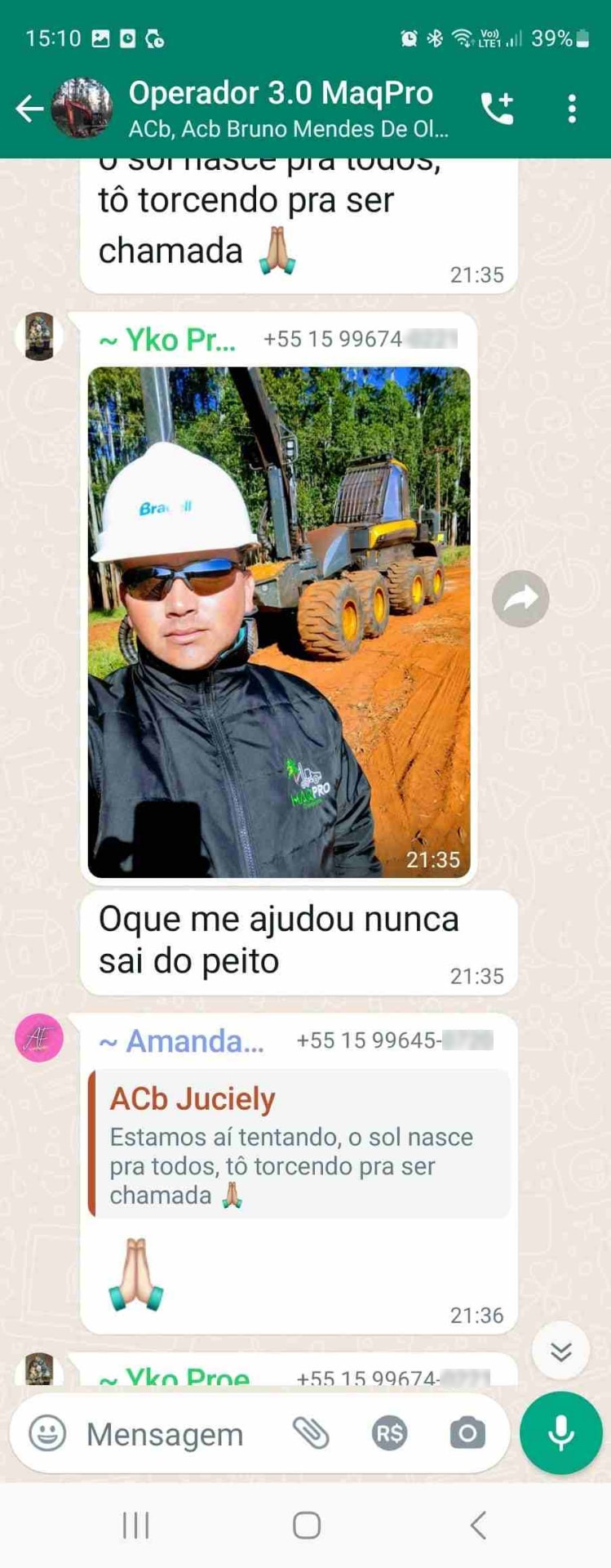 Aluno ACb — Operador 3.0 MaqPro — Harvester e Forwarder